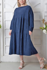 Plain Layered Cotton Dress