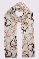 Heart Print Scarves