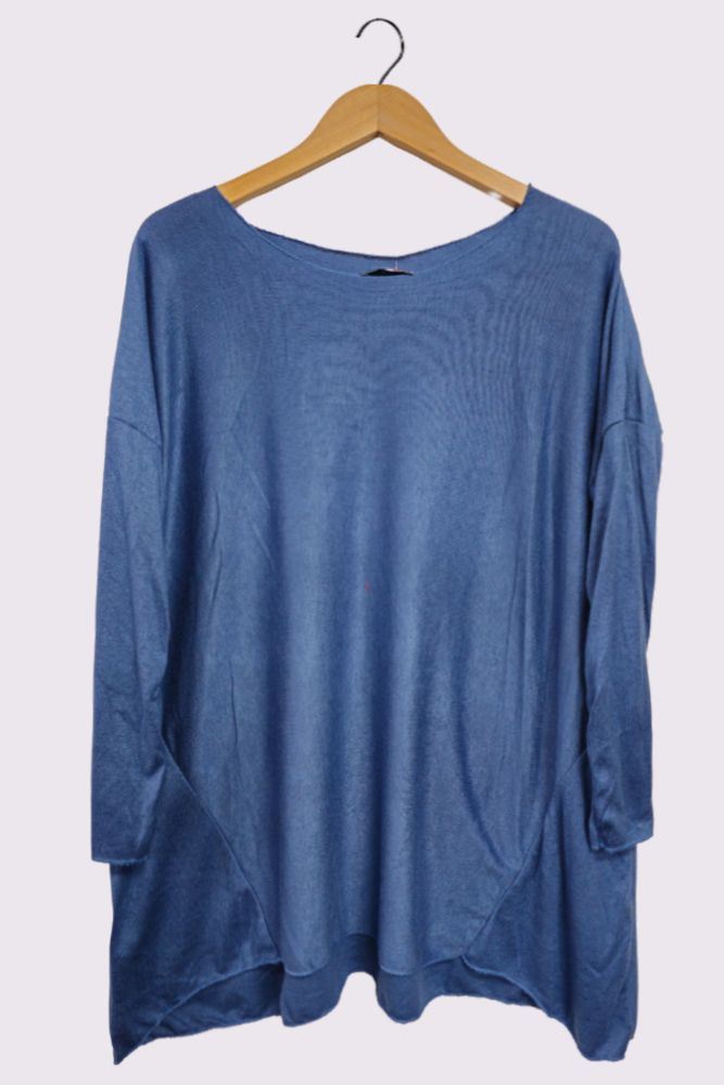 Oversized Soft Feel Slight Dip Hem Top