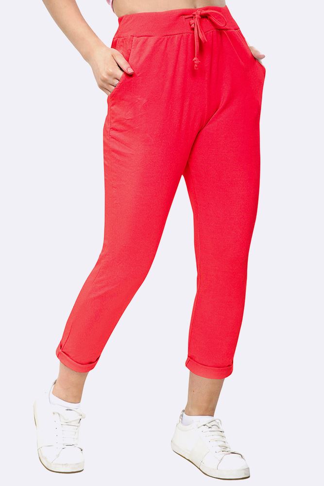 Lily-rose Italian Plain Drawstring Pocket Trousers