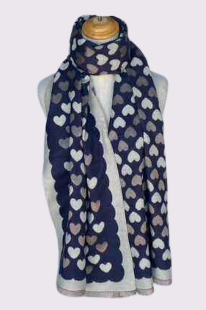 Heart Print Scarves