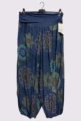 Multi Mandala Print Baggy Harem Style Trousers