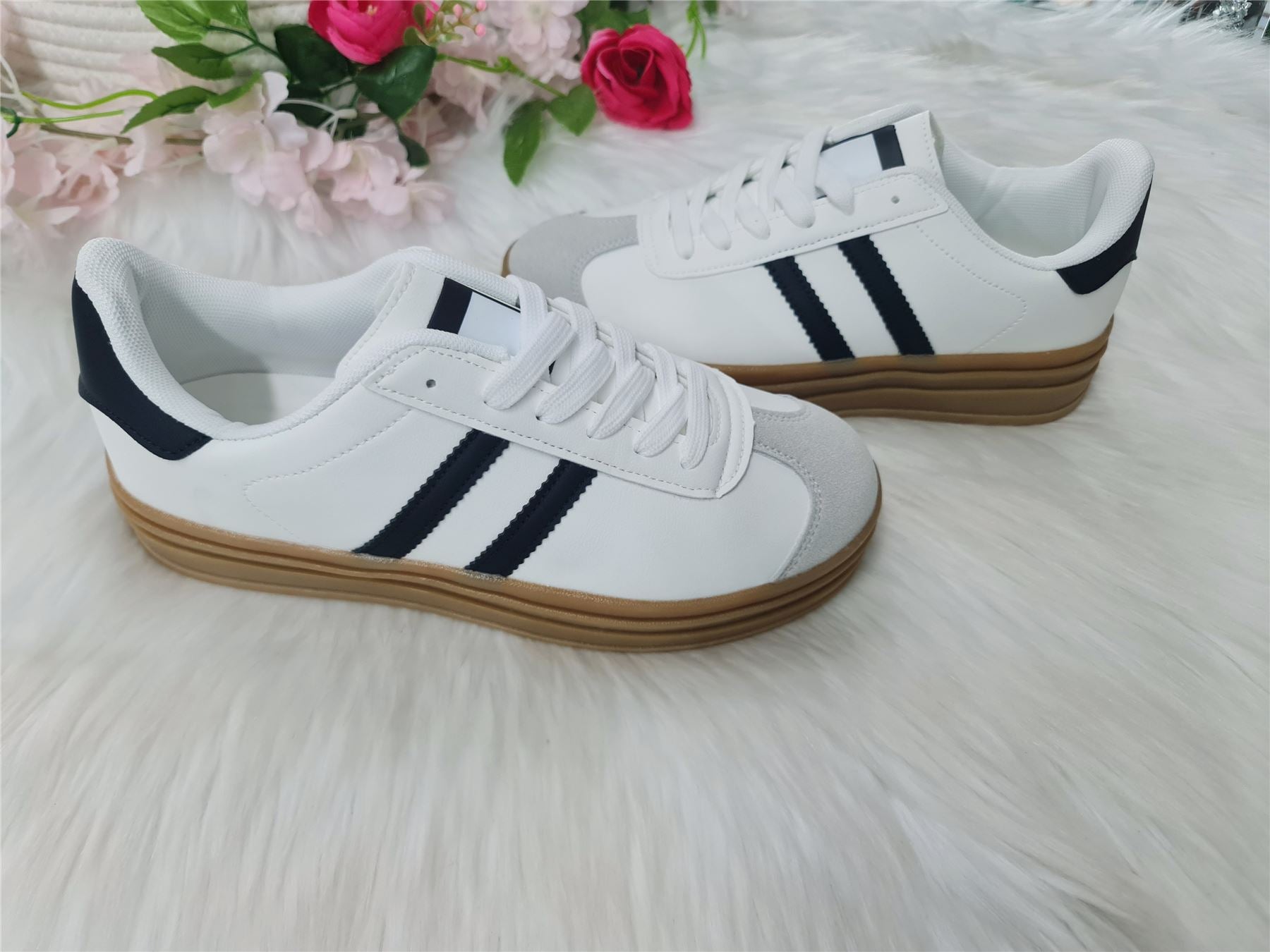 Stripe Lace Up Trainer