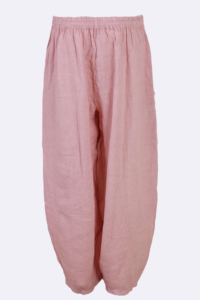 Linen Wide Leg Pocket Trousers