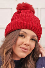 Cable Knit Soft Feel Pom Pom Beanie Hat