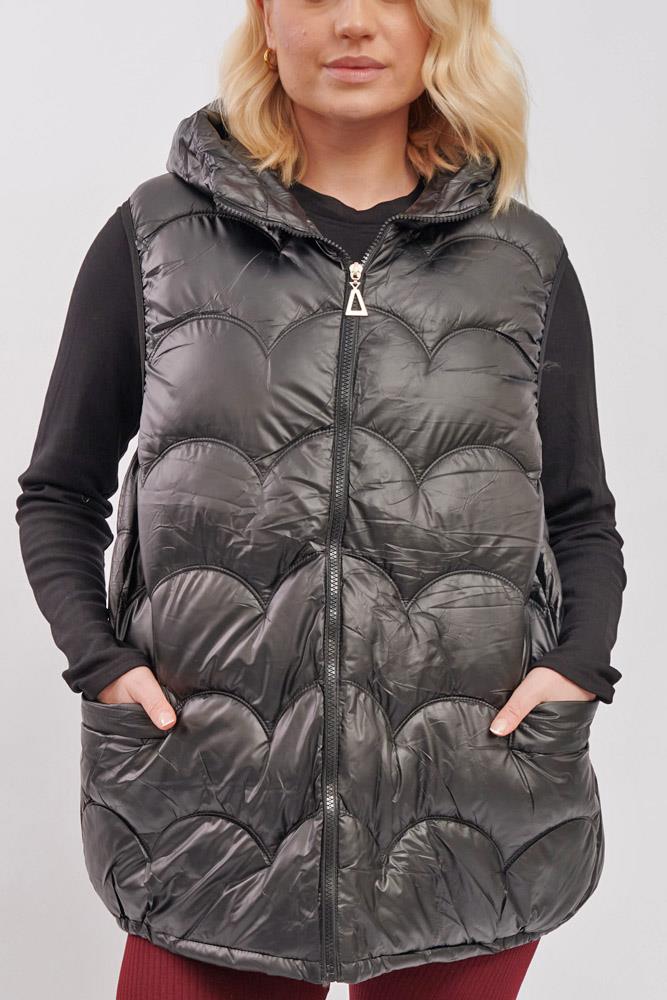 Plain Quilted Zip Up Padded Gilet