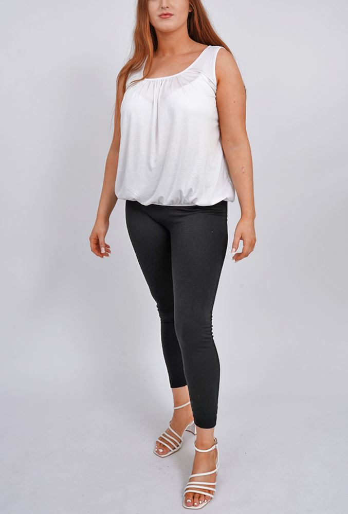 Plain Elasticated Hem Top