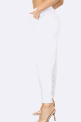 Italian Wide Leg Elasticated Waist Linen Trousers