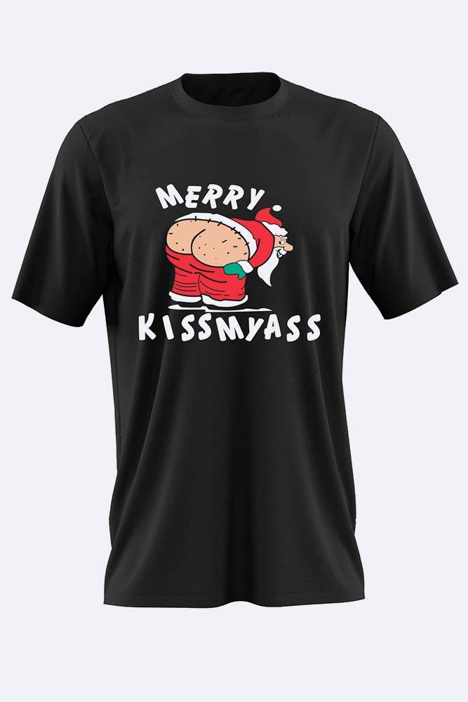 Merry Kiss Printed Tshirt