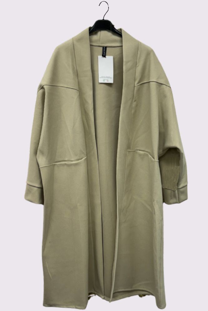 Oversized Open Front Long Coat