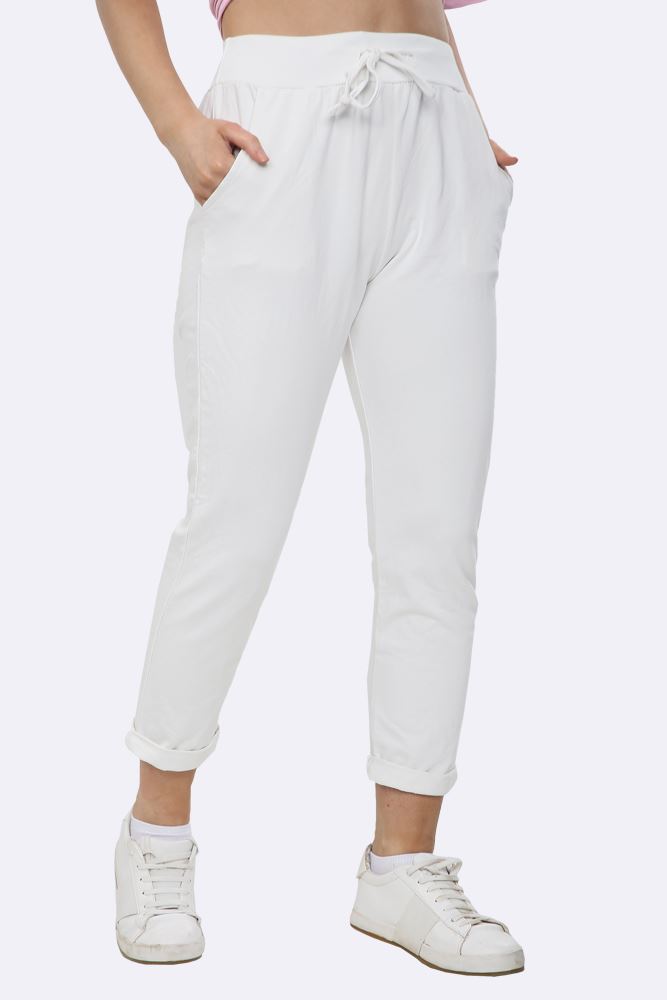 Lily-rose Italian Plain Drawstring Pocket Trousers