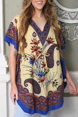 Textured Print Polyester Kaftan