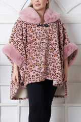 Leopard Print Faux Fur Cardigan