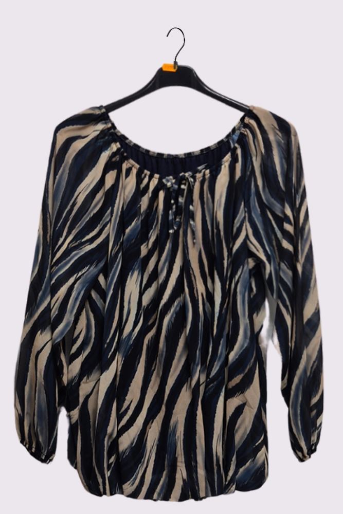 Zebra Print Oversized Tunic Top