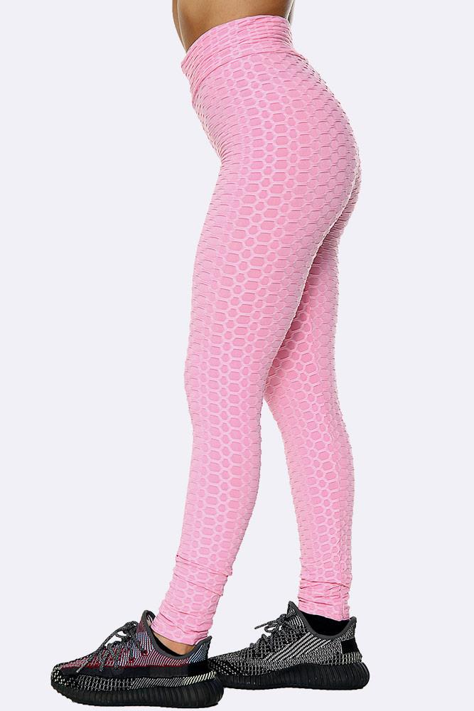 Women High Waisted Textured Detailed Leggings