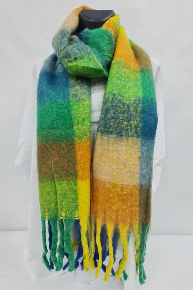 Check Print Soft Feel Tassel Scarves