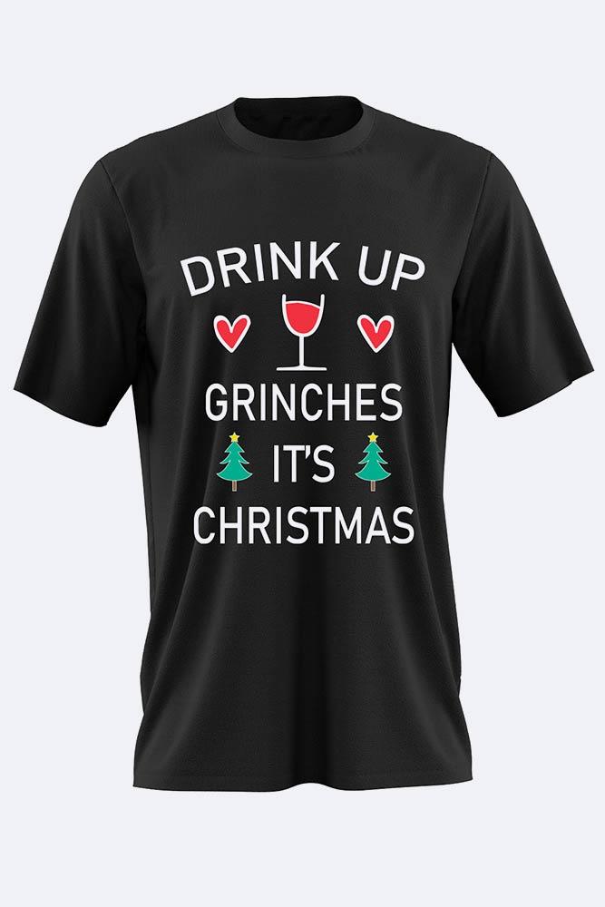 Drink Up Grinches Printed Tshirt