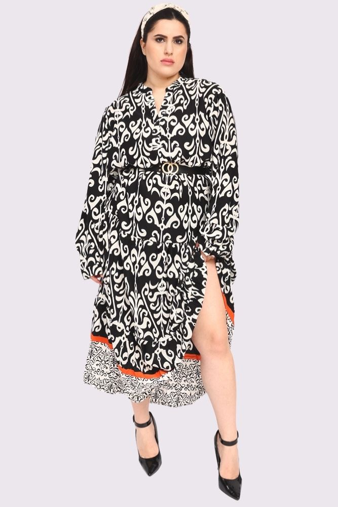 Aztec Print Oversized Dress