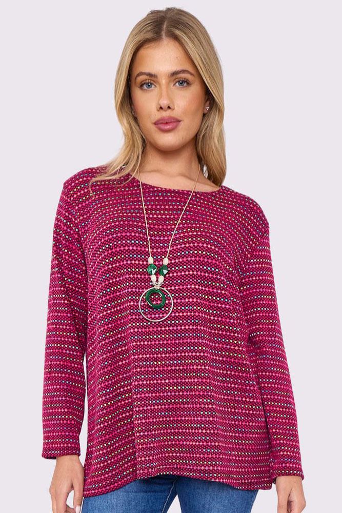 Multi-Colour Necklace Tunic Top