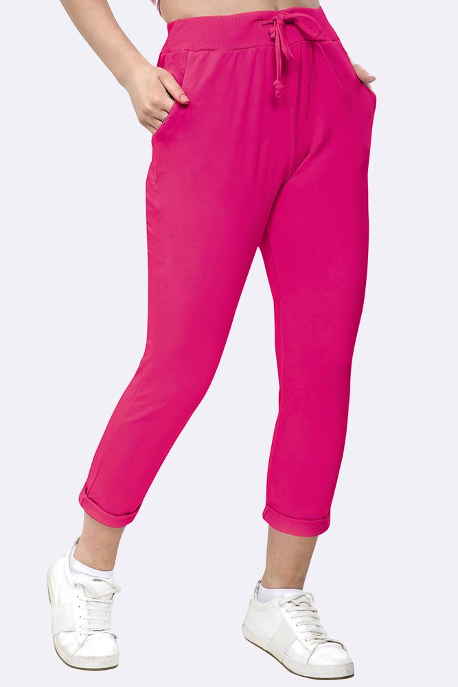 Lily-rose Italian Plain Drawstring Pocket Trousers