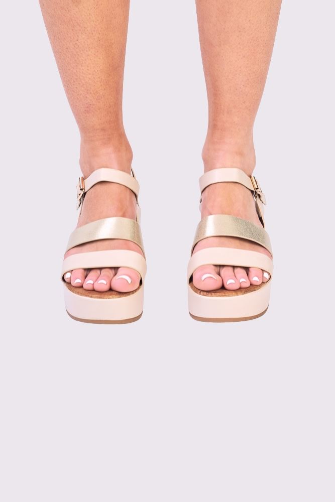 Foil Buckle Strap Sandal