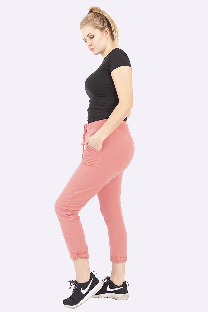 Lily-rose Italian Plain Drawstring Pocket Trousers