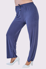 Plain Drawstring Waistband Trousers