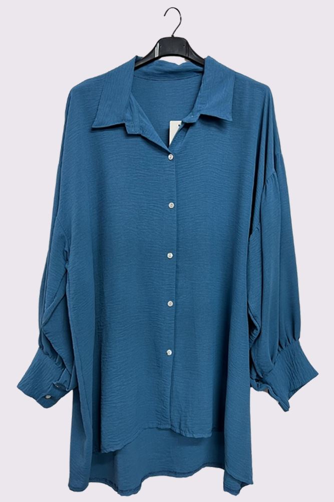 Plain Oversized Button Up Shirt