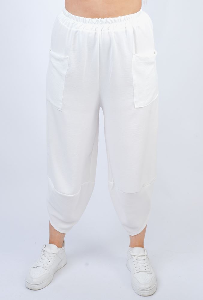 Plain Panelled Pockets Jogging Bottom