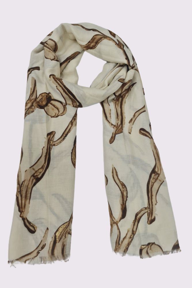 Abstract Print Cotton Scarves