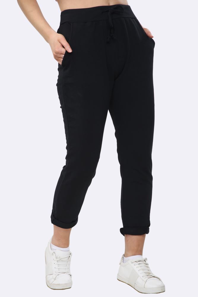 Lily-rose Italian Plain Drawstring Pocket Trousers