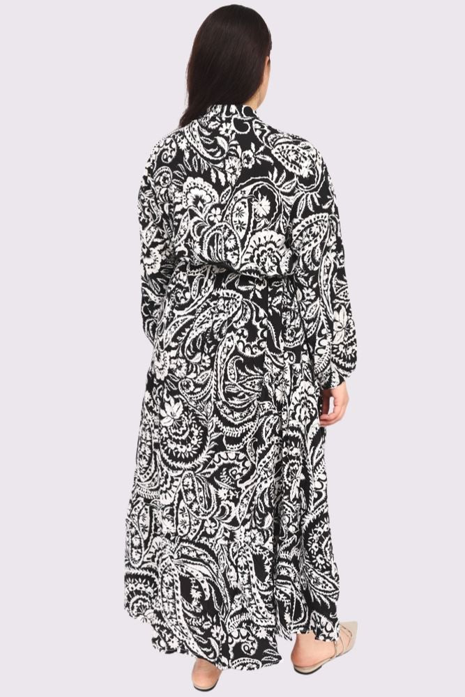 Paisley Print Oversized Dress