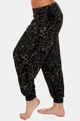 Leopard Print Full Length Ali Baba Harem Trousers