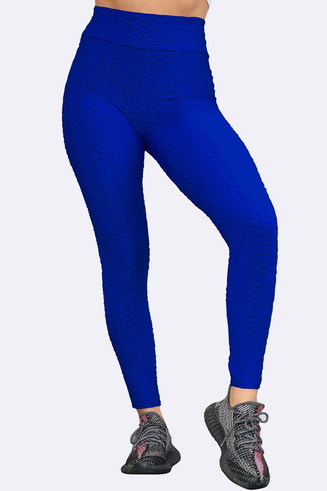 Women High Waisted Honey Comb Leggings