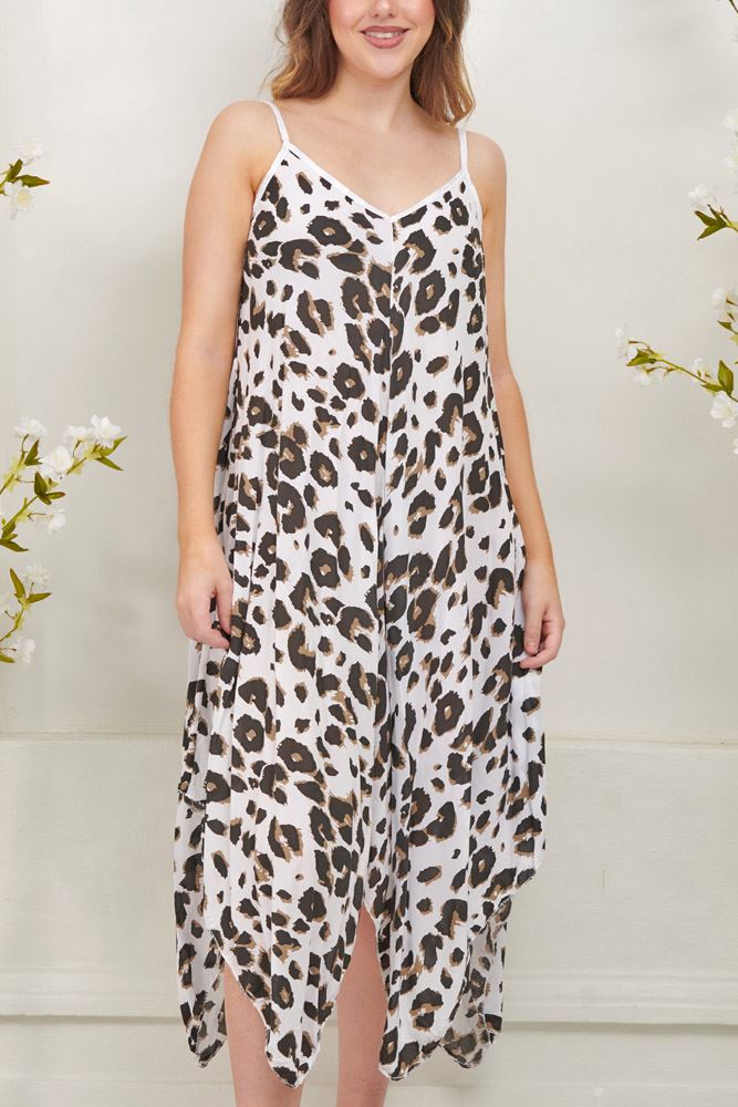 Leopard Print Viscose Dress