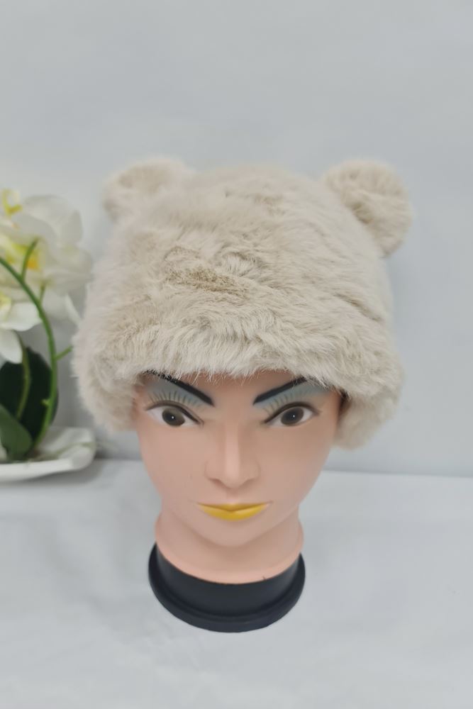 Bear Ear Faux Fur Hat