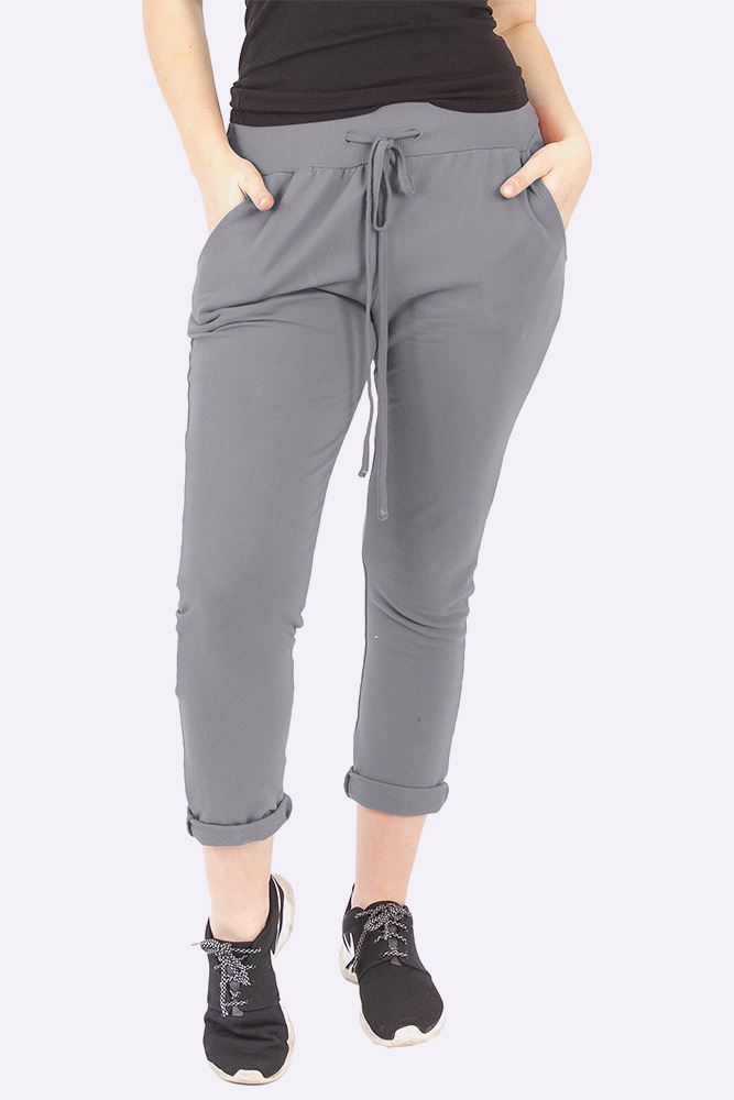 Lily-rose Italian Plain Drawstring Pocket Trousers