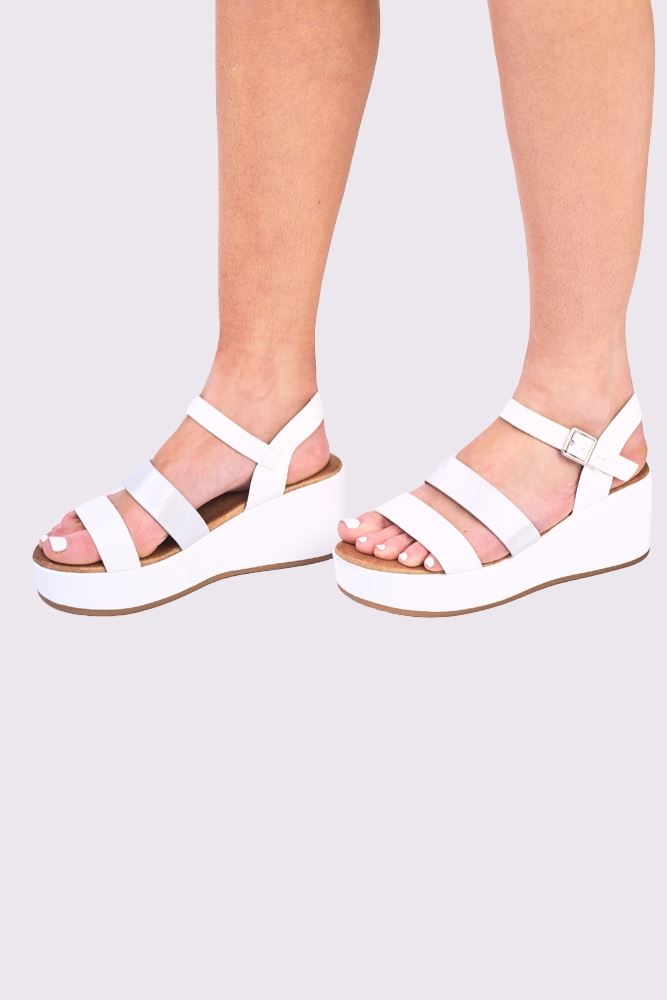 Foil Buckle Strap Sandal