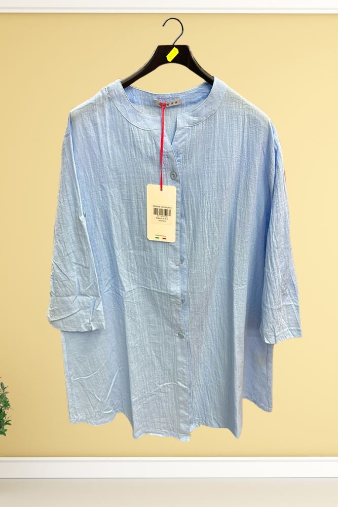 Plain Button Up Cotton Shirt