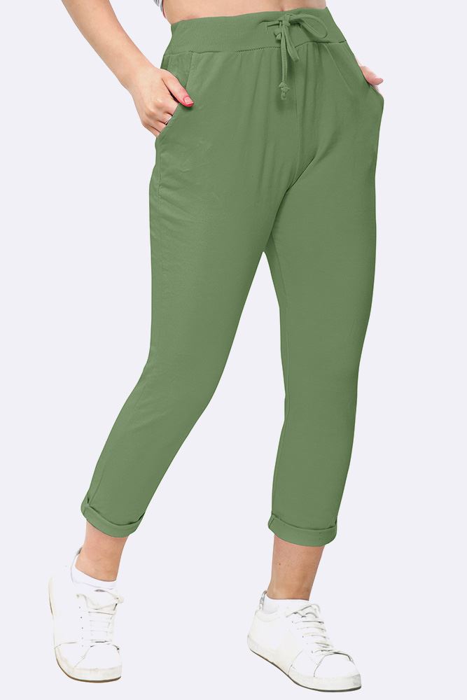 Lily-rose Italian Plain Drawstring Pocket Trousers