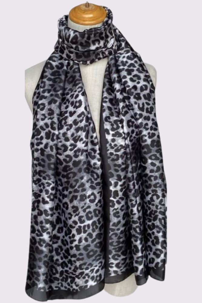 Leopards Print Lace Detail Scarves