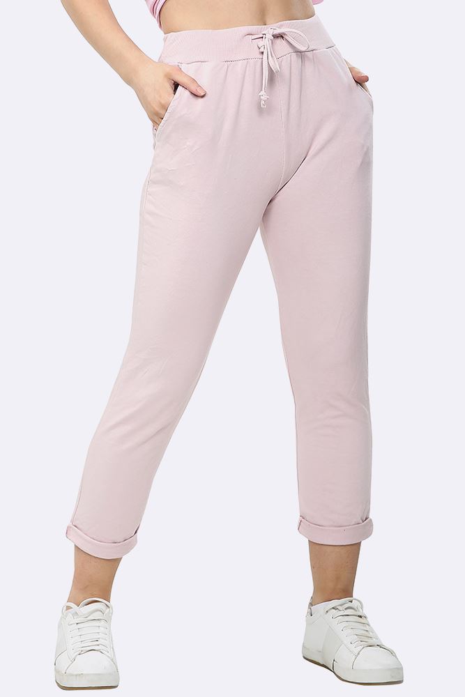 Lily-rose Italian Plain Drawstring Pocket Trousers