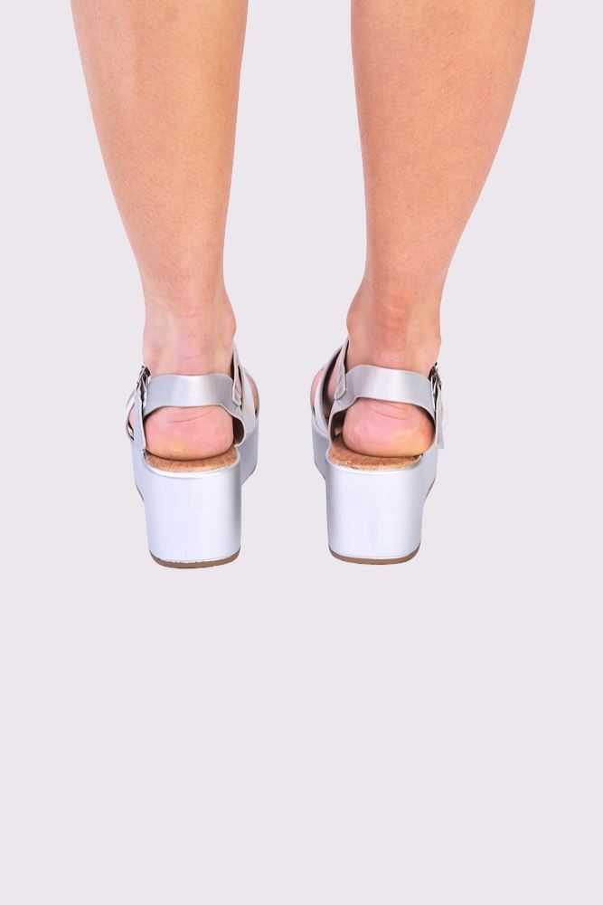 Foil Buckle Strap Sandal