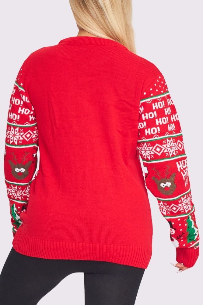 Santa Stick Pattern XMAS Jacquard Jumper