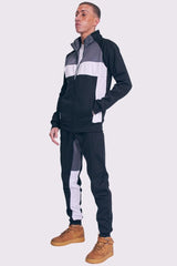 Panelled Zip-through Collared Tracksuit