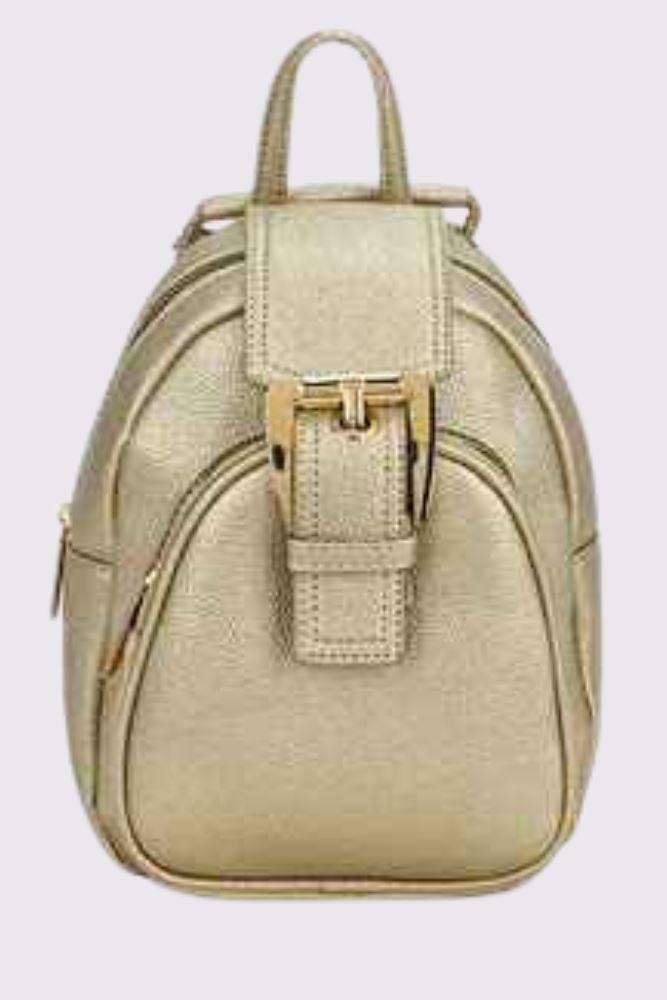 Zipped Backpack Buckle Bag