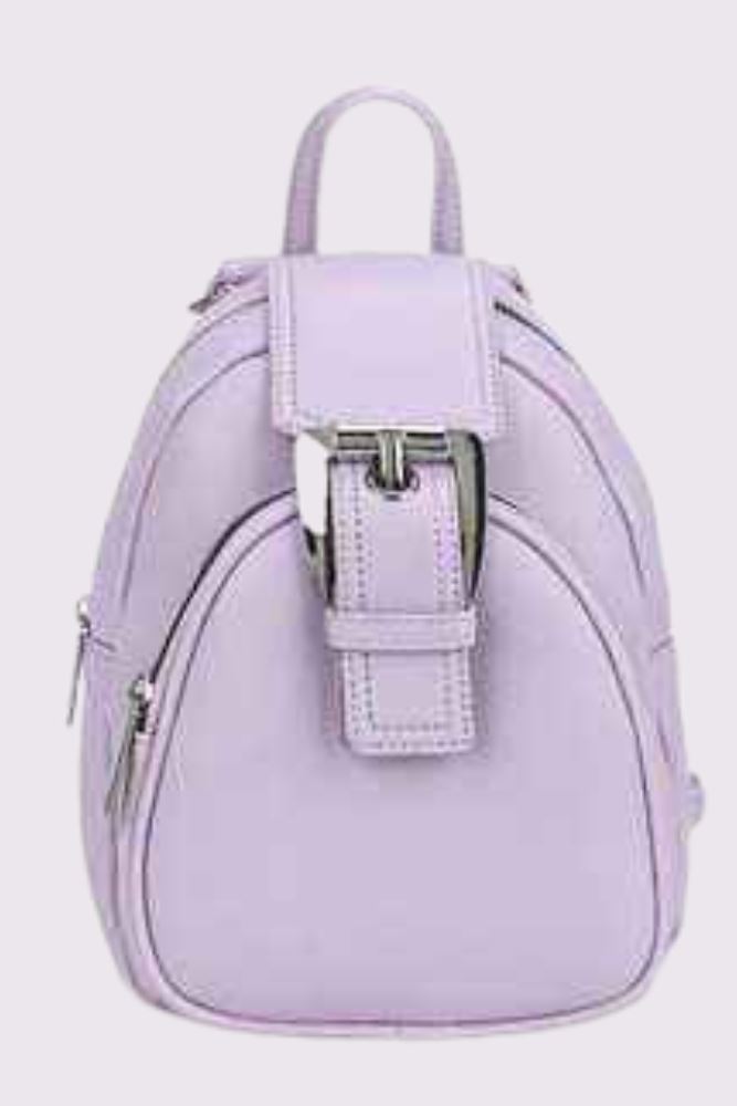 Zipped Backpack Buckle Bag