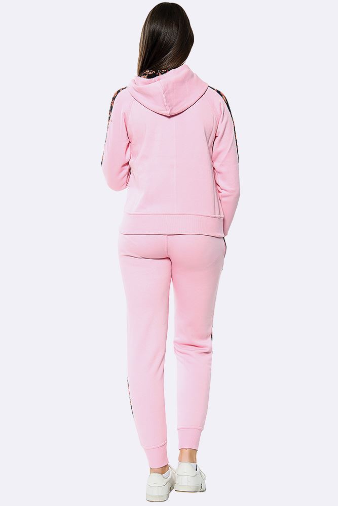 Floral Side Panel Fleece Tracksuit