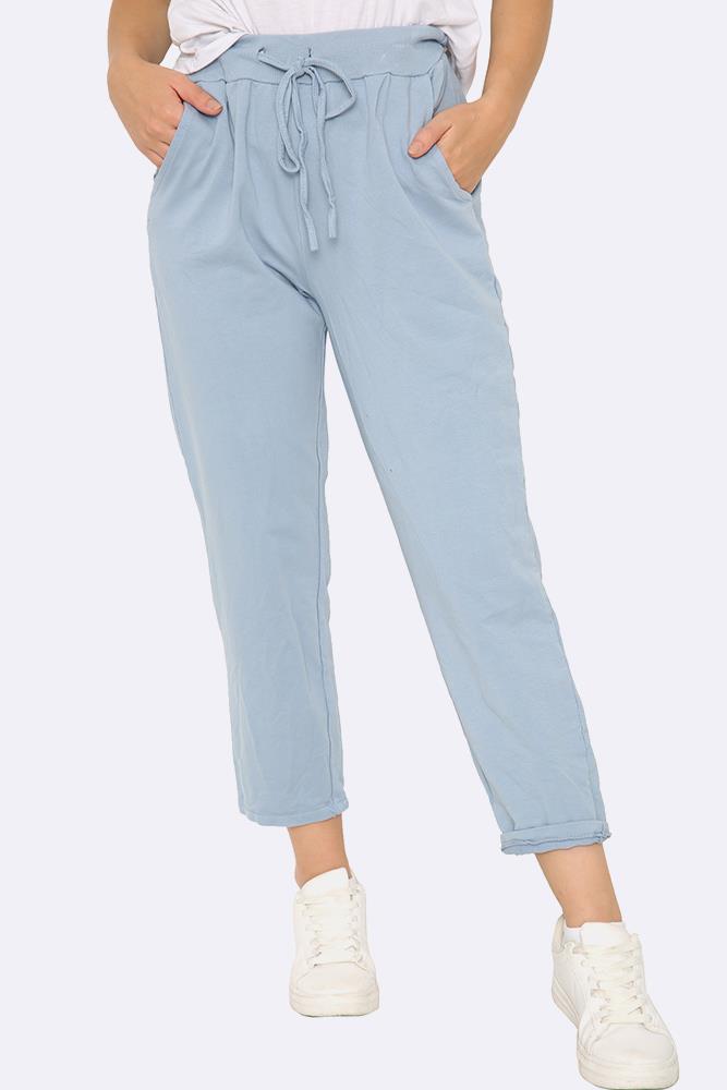 Lily-rose Italian Plain Drawstring Pocket Trousers