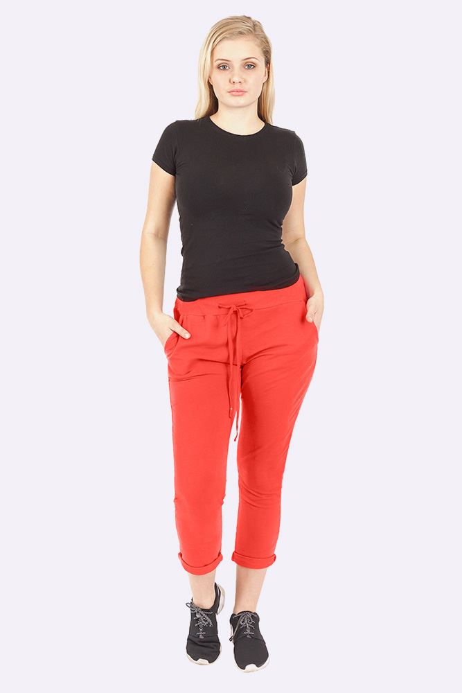 Lily-rose Italian Plain Drawstring Pocket Trousers